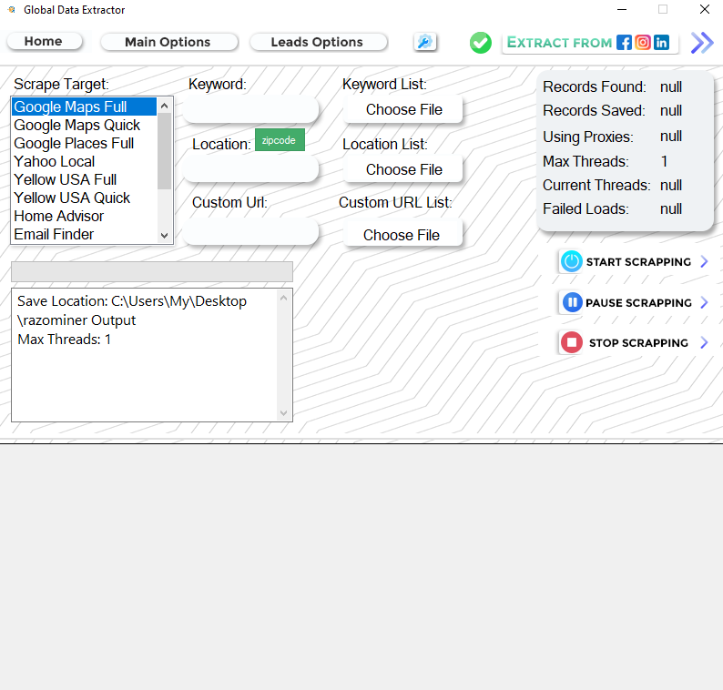global data extractor